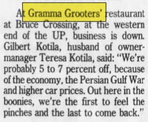 Gramma Grooters - July 1991 Article